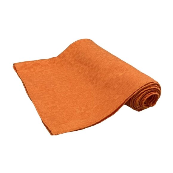 Auth HERMES Orange Cashmere Silk Scarf - Picture 1 of 6